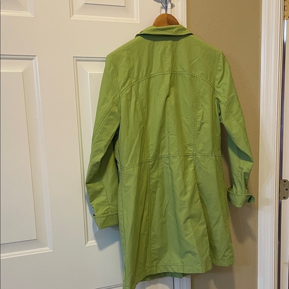 Eddie Bauer Women's Lime Green Trench Coat - Picture 6 of 6